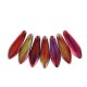 Czech Glass Daggers beads 5x16mm Crystal magic wine